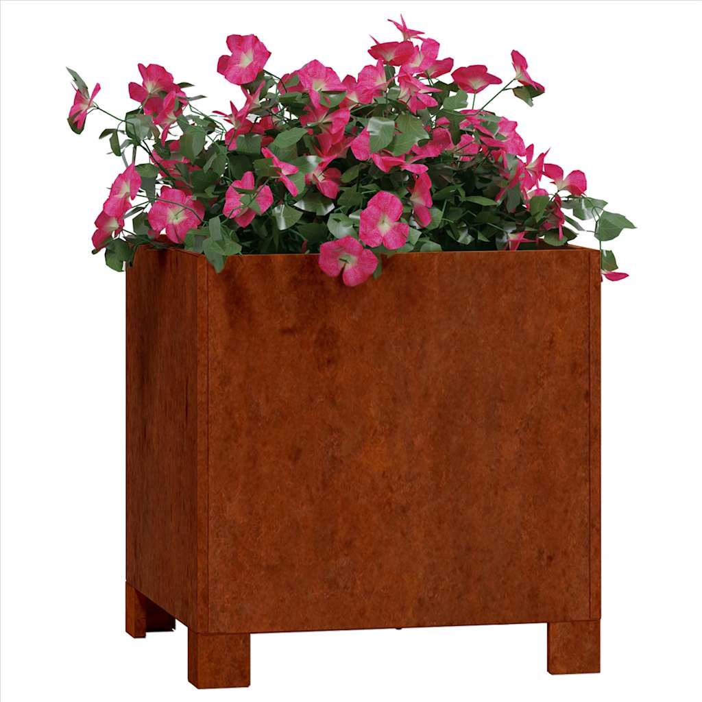 Vidaxx jardinière avec pieds rouillé 32x30x33 cm acier corten