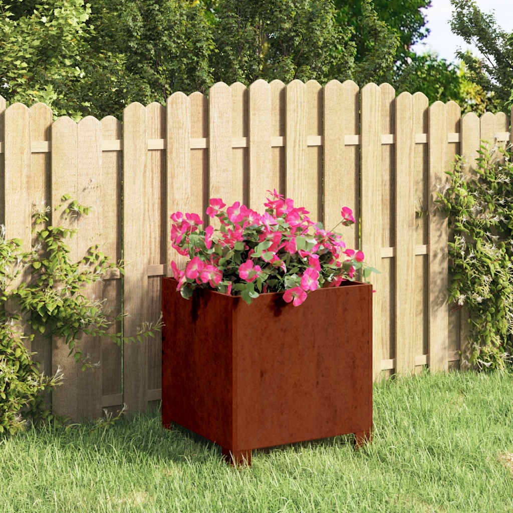 Vidaxx jardinière avec pieds rouillé 32x30x33 cm acier corten