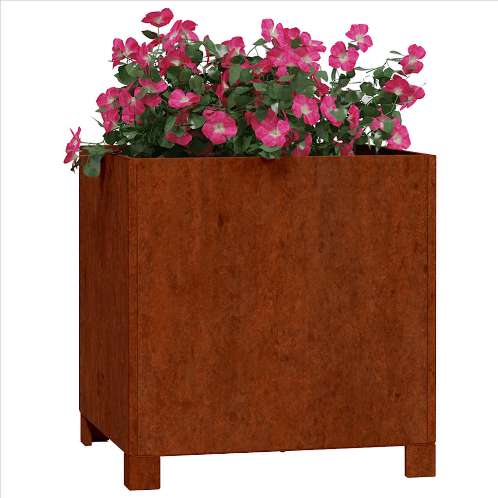 Vidaxx jardinière avec pieds rouillé 42x40x43 cm acier corten