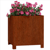Vidaxx jardinière avec pieds rouillé 42x40x43 cm acier corten