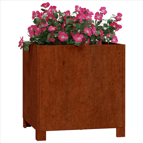 Vidaxx jardinière avec pieds rouillé 42x40x43 cm acier corten