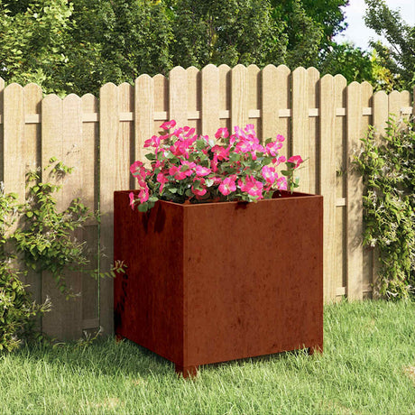 Vidaxx jardinière avec pieds rouillé 42x40x43 cm acier corten