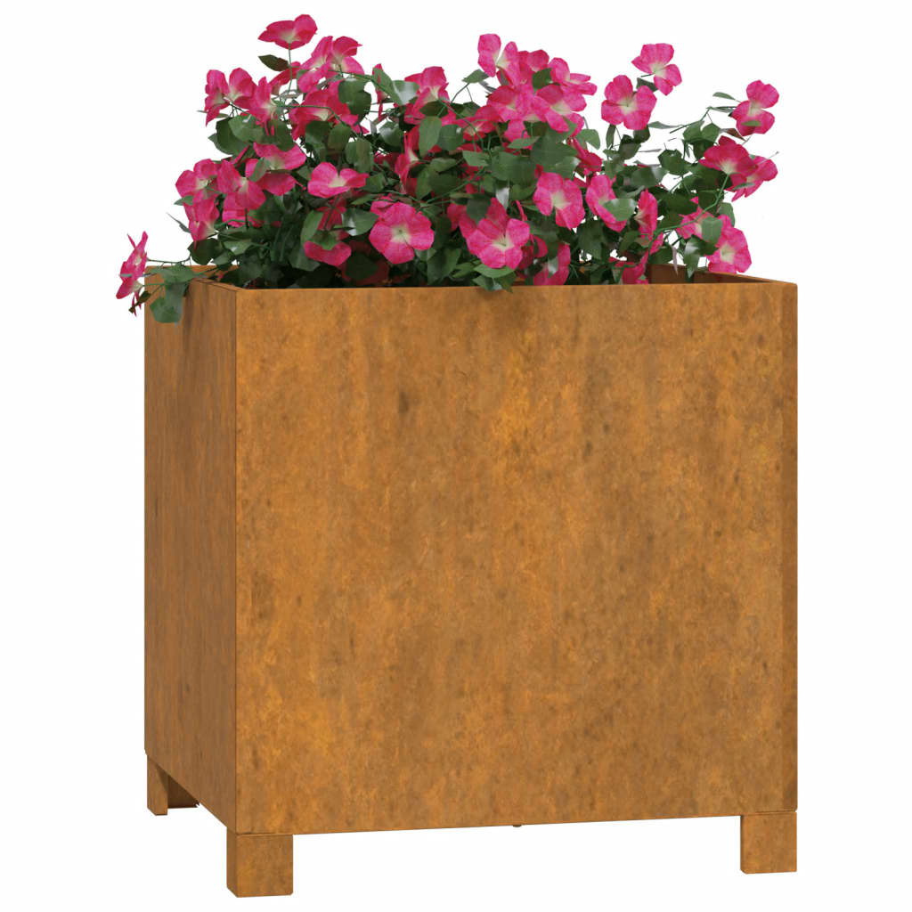 VIDAXL -Pflanzer mit Beinen 2 St Rosty 42x40x43 cm Corten Stahl