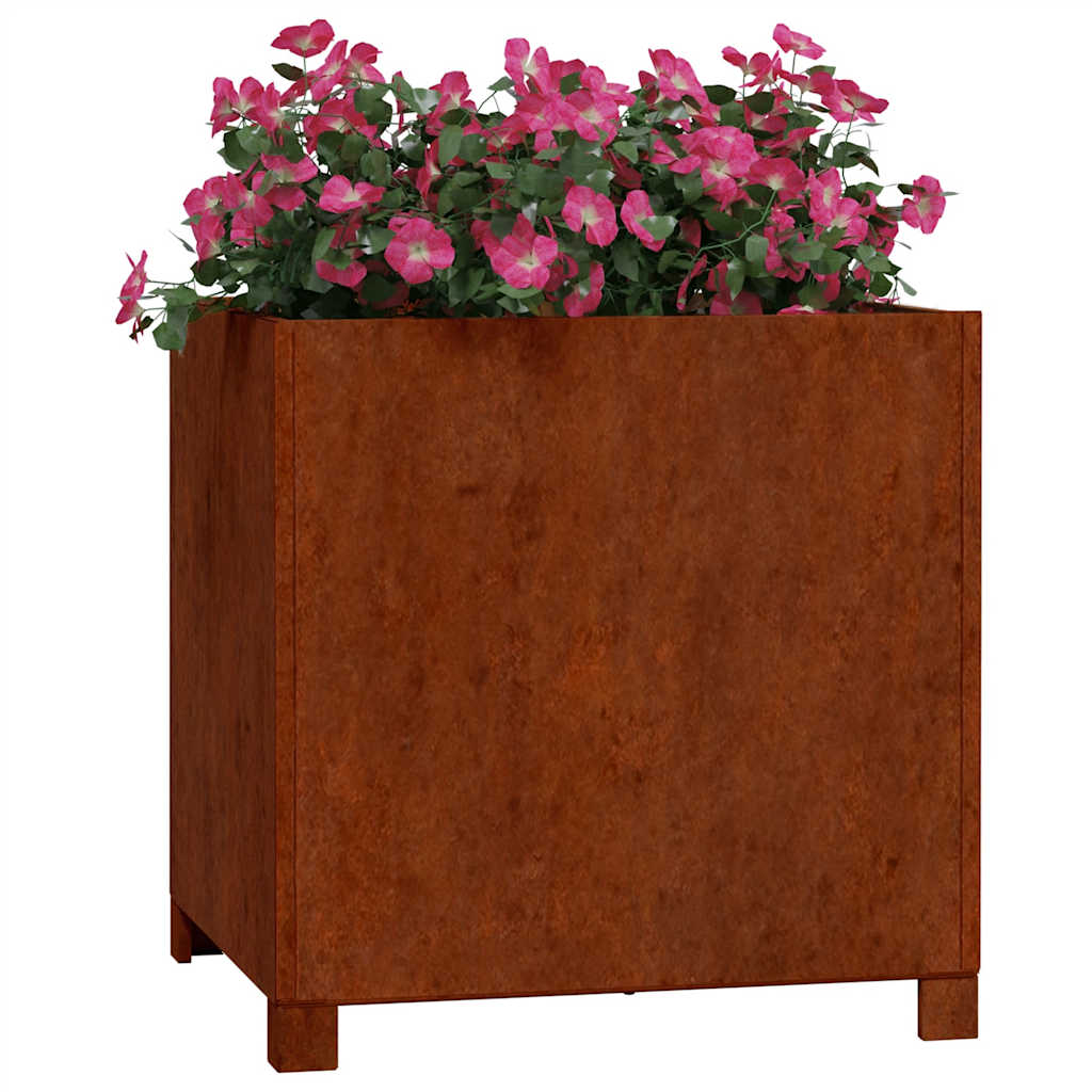 Vidaxx jardinière avec pieds rouillé 49x47x50 cm acier corten