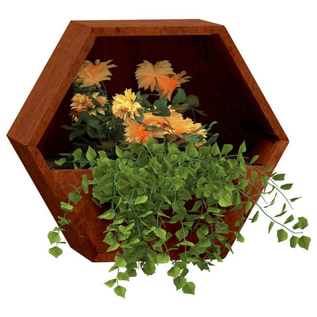 Vidaxx jardinières murales 2 pcs 30x10x25 cm acier corten rouillé