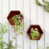 Vidaxx jardinières murales 2 pcs 30x10x25 cm acier corten rouillé