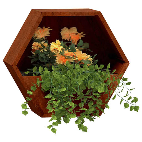 Vidaxx jardinières murales 2 pcs 46x10x40 cm acier corten rouillé