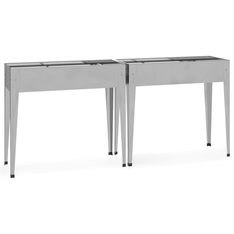 VidaXL Jardinières 2 pcs en acier galvanisé