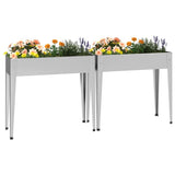 VidaXL Jardinières 2 pcs en acier galvanisé