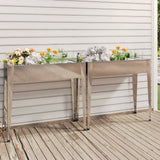VidaXL Jardinières 2 pcs en acier galvanisé