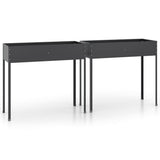 VidaXL Jardinières 2 pcs acier galvanisé anthracite
