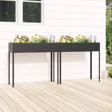 VidaXL Jardinières 2 pcs acier galvanisé anthracite