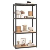 VidaXL Étagère de rangement 4 couches 2 pcs acier bois traité couleur anthracite