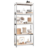 VidaXL Étagères de rangement 5 couches 5 pcs acier et bois d'ingénierie couleur argent