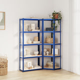 VidaXL Étagère de rangement 5 couches 2 pcs acier bois traité bleu