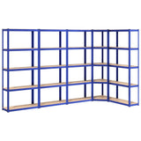 VidaXL Étagère de rangement 5 couches 5 pcs acier bois traité bleu