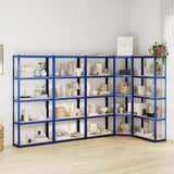 VidaXL Étagère de rangement 5 couches 5 pcs acier bois traité bleu