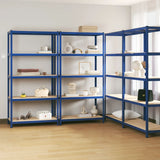 VidaXL Étagère de rangement 5 couches 4 pcs acier bois traité bleu