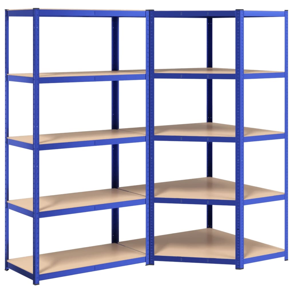VidaXL Étagère de rangement 5 couches 2 pcs acier bois traité bleu