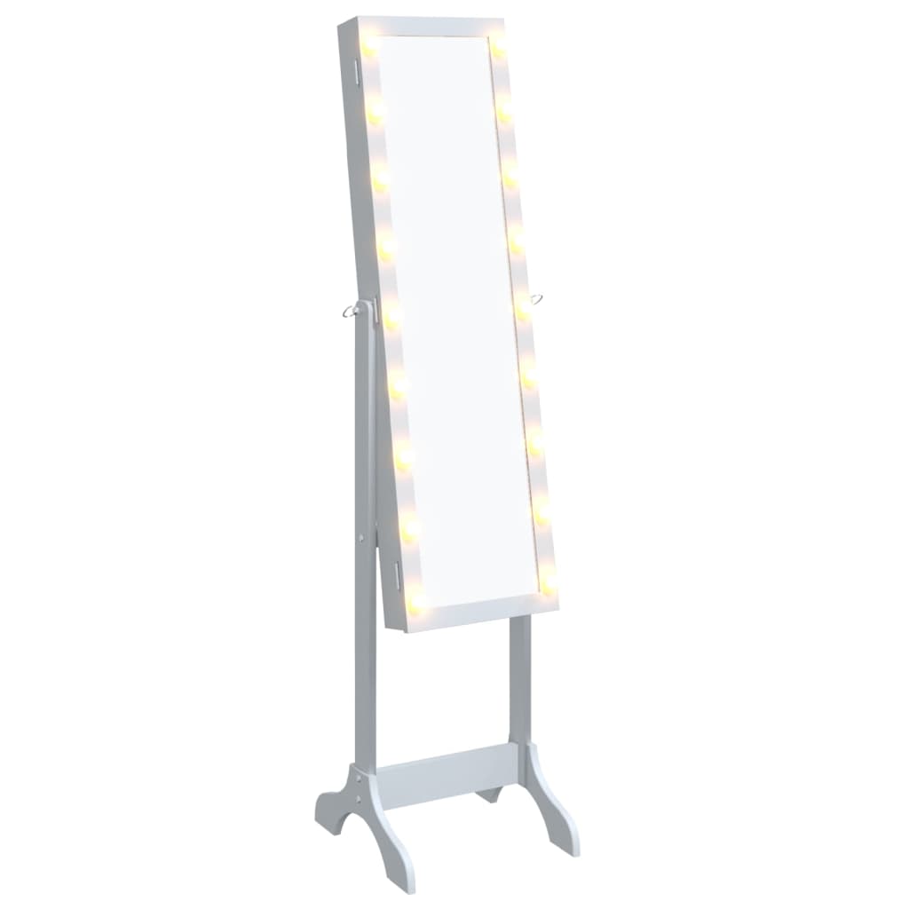 Vidaxx miroir autoportant avec LED 34x37x146 cm blanc
