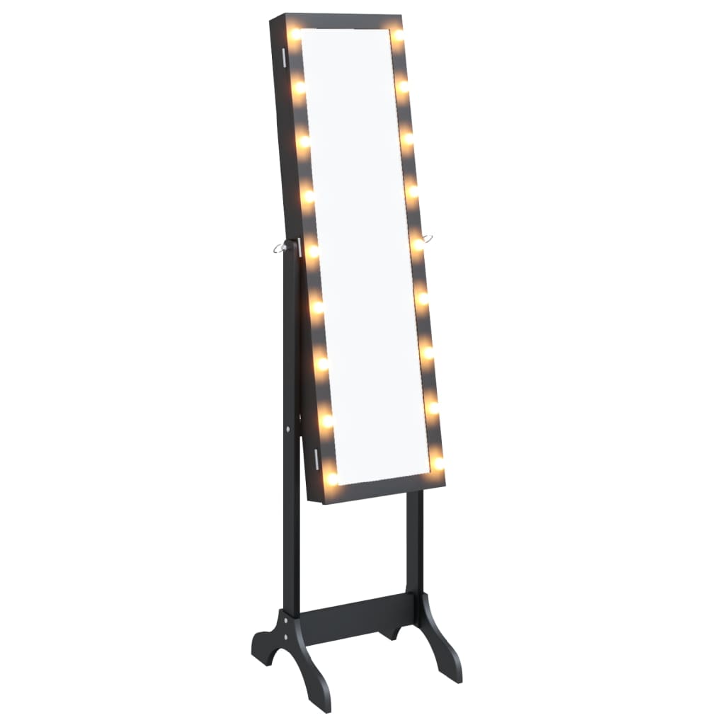 Vidaxx miroir sur pied avec LED 34x37x146 cm noir