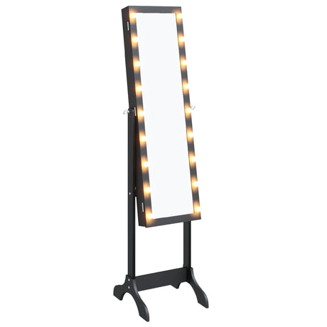 Vidaxx miroir sur pied avec LED 34x37x146 cm noir