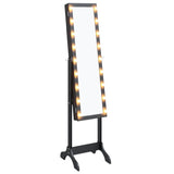 Vidaxl Mirror separado con LED 34x37x146 cm negro