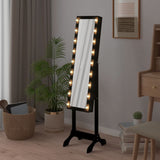 Vidaxx miroir sur pied avec LED 34x37x146 cm noir