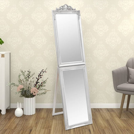 Vidaxx miroir autoportant 45x180 cm blanc argent