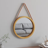 Vidaxl Wall Mirror s pneumatikou Ø 45 cm zlaté barvy