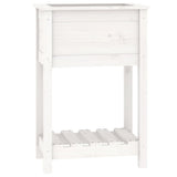 Vidaxx jardinière avec étagère 54x34,5x81 cm bois de pin massif blanc