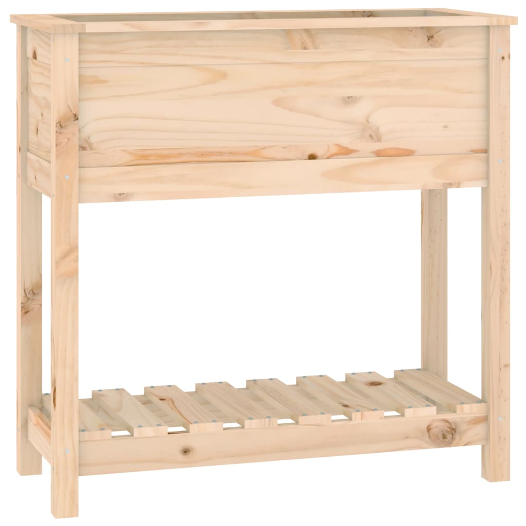 VidaXL Jardinière avec étagère 82,5x34,5x81 cm bois de pin massif