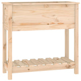 VidaXL Jardinière avec étagère 82,5x34,5x81 cm bois de pin massif