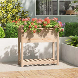 VidaXL Jardinière avec étagère 82,5x34,5x81 cm bois de pin massif