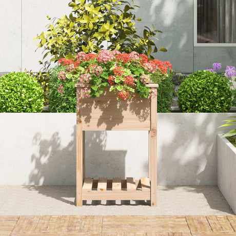 Vidaxx jardinière avec étagère 54x54x81 cm bois de pin massif