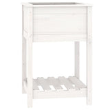Vidaxx jardinière avec étagère 54x54x81 cm bois de pin massif blanc
