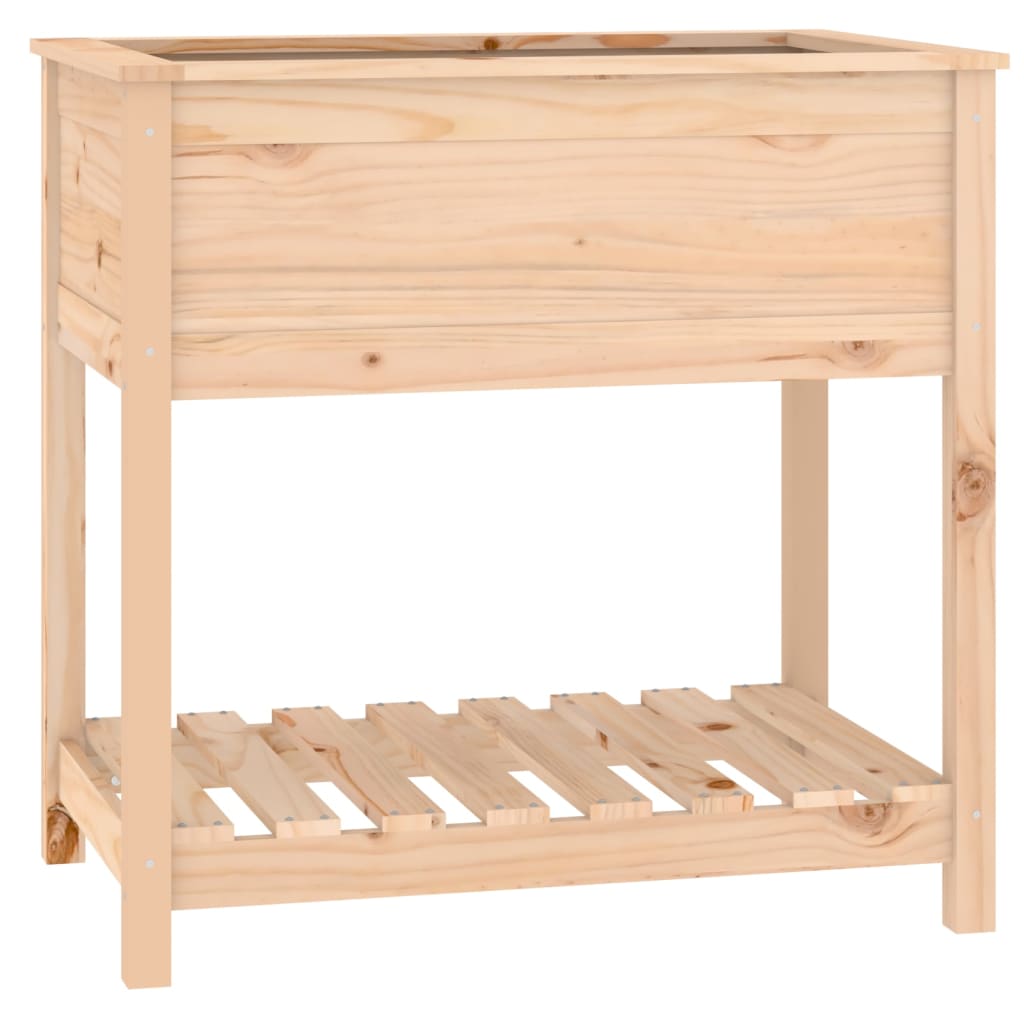 Vidaxx jardinière avec étagère 82,5x54x81 cm bois de pin massif