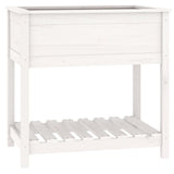 Vidaxx jardinière avec étagère 82,5x54x81 cm bois de pin massif blanc