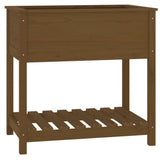 Vidaxx jardinière avec étagère 82,5x54x81 cm bois de pin brun miel