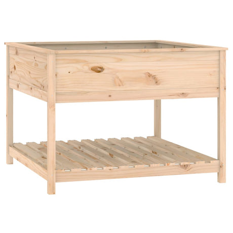 Vidaxx jardinière avec étagère 111,5x111,5x81 cm bois de pin massif