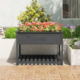 Vidaxx jardinière avec étagère 111,5x111,5x81 cm bois de pin massif gris