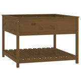 Vidaxx jardinière avec étagère 111,5x111,5x81 cm bois de pin brun miel