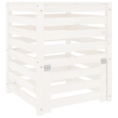 Vidaxx bac à compost 63,5x63,5x77,5 cm bois de pin massif blanc