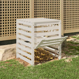 Vidaxx bac à compost 63,5x63,5x77,5 cm bois de pin massif blanc
