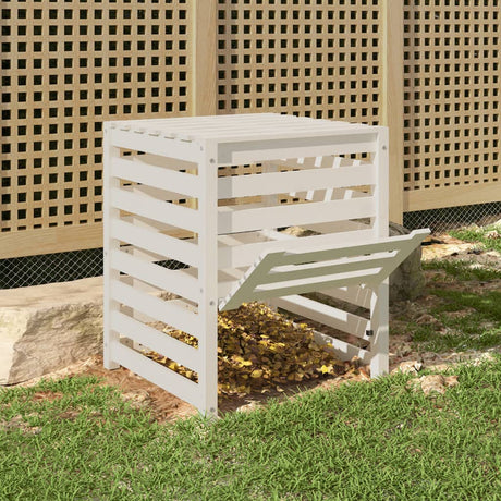 Vidaxx bac à compost 63,5x63,5x77,5 cm bois de pin massif blanc