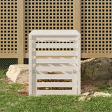 Vidaxl Compost Bin 63.5x63.5x77.5 cm Pino solido bianco