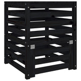 Vidaxx bac à compost 63,5x63,5x77,5 cm bois de pin massif noir