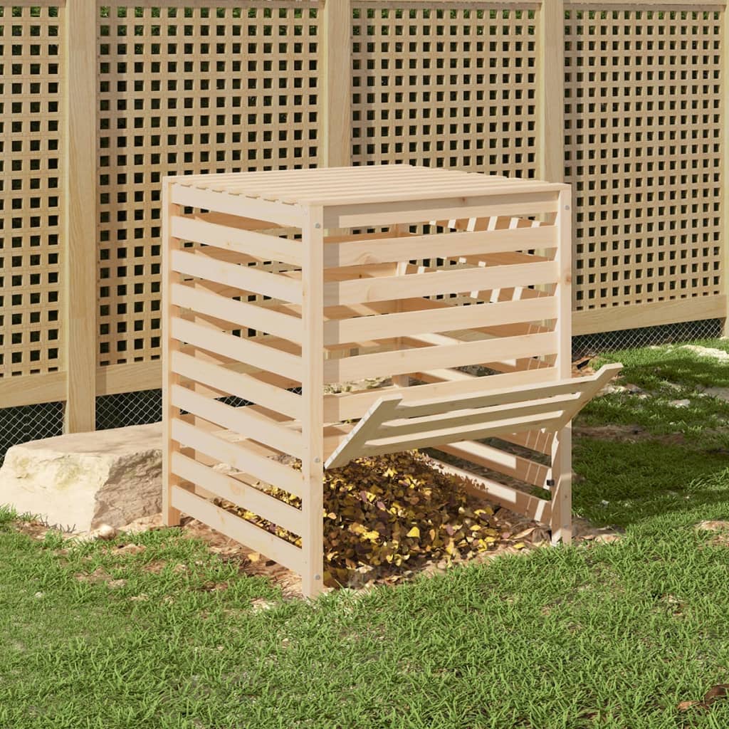 Vidaxl Compost Bin 82.5x82.5x99.5 pino solido