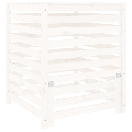 Vidaxx bac à compost 82,5x82,5x99,5 cm bois de pin massif blanc