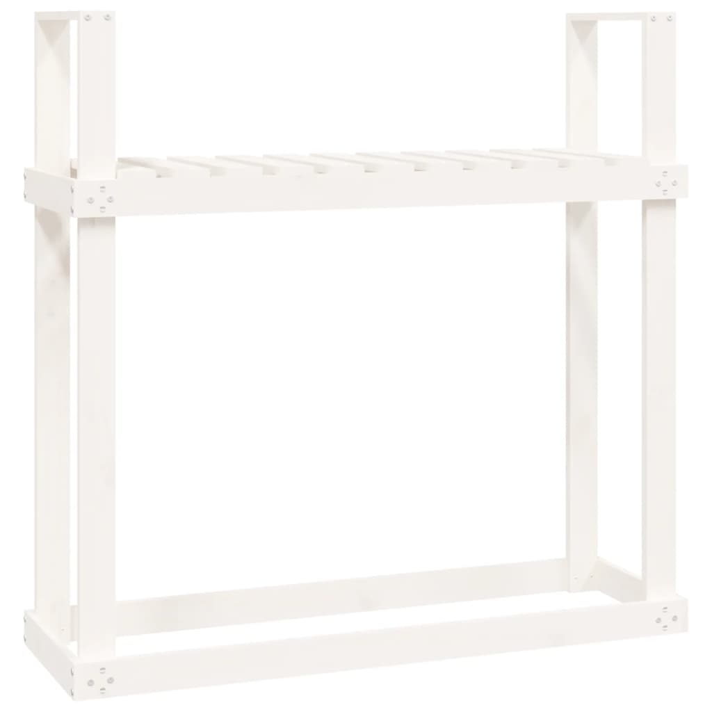 Vidaxx support à bois de cheminée 110x35x108,5 cm bois de pin massif blanc